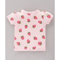 Babyhug 100%Cotton Half Sleeves Vests Pack of 3 - Pink