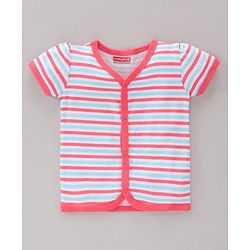 Babyhug 100%Cotton Half Sleeves Vests Pack of 3 - Pink