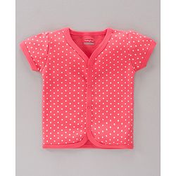 Babyhug 100%Cotton Half Sleeves Vests Pack of 3 - Pink