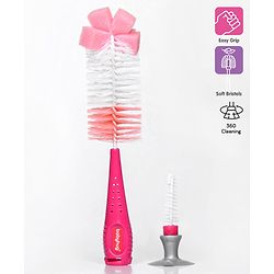 Babyhug 2 In 1 Bottle & Nipple Cleaning Brush - Blue