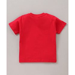 Babyhug Half Sleeves Cotton Printed and Striped T-shirts Set of 3 - Red White Blue