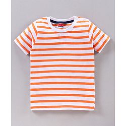 Babyhug Half Sleeves T-Shirts Boat Print Pack of 3 - Blue Orange White