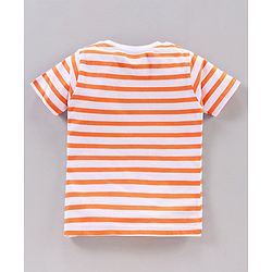 Babyhug Half Sleeves T-Shirts Boat Print Pack of 3 - Blue Orange White