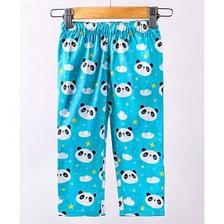 Babyhug Half Sleeves Shirt & Pyjama Set Panda Print - Blue