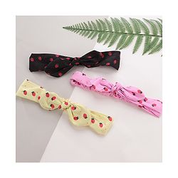 Babyhug Headbands Pack Of 3 - Pink, Yellow & Black