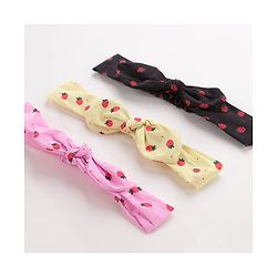 Babyhug Headbands Pack Of 3 - Pink, Yellow & Black