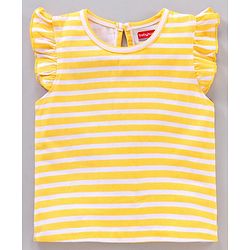 Babyhug Short Frill Sleeves Tops Striped and Text Print Pack of 7 - Multicolor