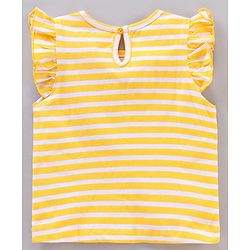 Babyhug Short Frill Sleeves Tops Striped and Text Print Pack of 7 - Multicolor