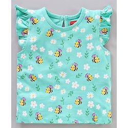 Babyhug Short Frill Sleeves Tops Striped and Text Print Pack of 7 - Multicolor