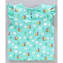Babyhug Short Frill Sleeves Tops Striped and Text Print Pack of 7 - Multicolor