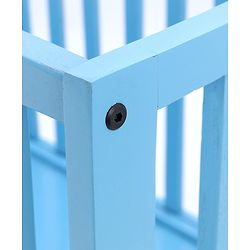 Babyhug Visby Wooden Cot with 3 Level Height Adjustment & Plug and Play Assembly - Pink| Solid Pinewood| Attach to Parents Bed