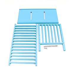 Babyhug Visby Wooden Cot with 3 Level Height Adjustment & Plug and Play Assembly - Pink| Solid Pinewood| Attach to Parents Bed
