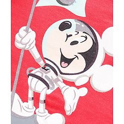 Babyhug Half Sleeves T-Shirt Mickey Mouse Print - Red