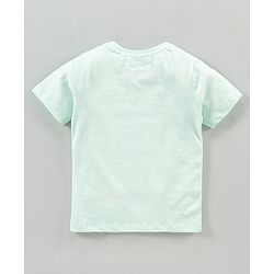 Babyhug Half Sleeves T-Shirt The Lion King Print - Light Green