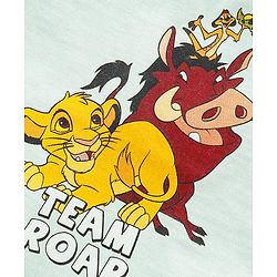 Babyhug Half Sleeves T-Shirt The Lion King Print - Light Green