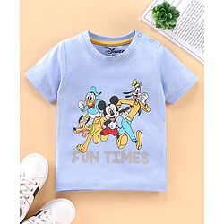 Babyhug Half Sleeves T-Shirt Mickey & Friends Print - Blue