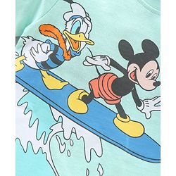 Babyhug Half Sleeves T-Shirt Mickey & Donald Print - Blue