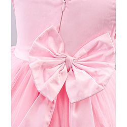 Babyhug Sleeveless Embroidered Party Wear Frock - Pink