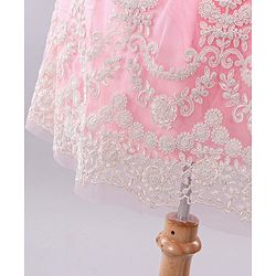 Babyhug Sleeveless Embroidered Party Wear Frock - Pink