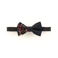 Babyhug Full Sleeves Solid Party Suit with Checked Bow and Waistcoat - Navy
