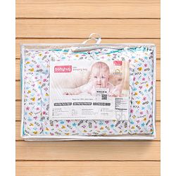 Babyhug Sleeping Bag Flower and Leaf Print- Blue