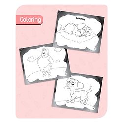 Babyhug 5 In 1 Story & Activity Animal Shape Books Pack of 5 ( Duck, Parrot, Butterfly, Chipmunk, Puppy) - English