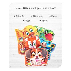 Babyhug 5 In 1 Story & Activity Animal Shape Books Pack of 5 ( Duck, Parrot, Butterfly, Chipmunk, Puppy) - English