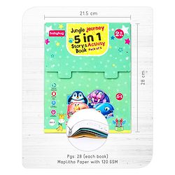 Babyhug 5 In 1 Story & Activity Animal Shape Books Pack of 5 (Octopus, Snail, Penguin,Walrus,Whale) - English