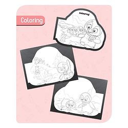 Babyhug 5 In 1 Story & Activity Animal Shape Books Pack of 5 (Octopus, Snail, Penguin,Walrus,Whale) - English