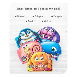 Babyhug 5 In 1 Story & Activity Animal Shape Books Pack of 5 (Octopus, Snail, Penguin,Walrus,Whale) - English