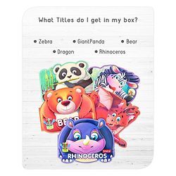 Babyhug 5 In 1 Story & Activity Animal Shape Books Pack of 5 (Rhinoceros, Bear,Dragon, Giant Panda, Zebra) Pack Of 5 - English