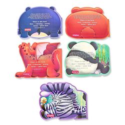 Babyhug 5 In 1 Story & Activity Animal Shape Books Pack of 5 (Rhinoceros, Bear,Dragon, Giant Panda, Zebra) Pack Of 5 - English