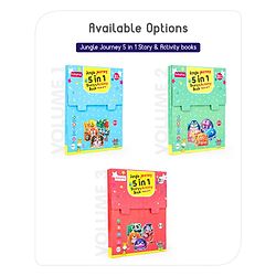 Babyhug 5 In 1 Story & Activity Animal Shape Books Pack of 5 (Rhinoceros, Bear,Dragon, Giant Panda, Zebra) Pack Of 5 - English