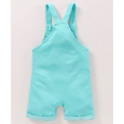 Babyhug Cotton Printed Dungaree with Half Sleeves T-shirt - Blue