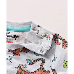Babyhug Cotton Printed Dungaree with Half Sleeves T-shirt - Blue