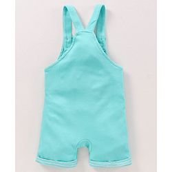 Babyhug Cotton Printed Dungaree with Half Sleeves T-shirt - Blue