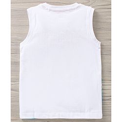 Babyhug Sleeveless Tee & Shorts Set Placement Print- Multicolor