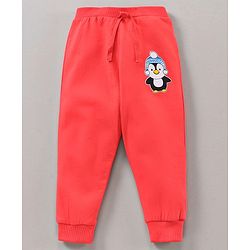 Babyhug Full Length Lounge Pant Penguin Print Pack of 2 - Blue Red