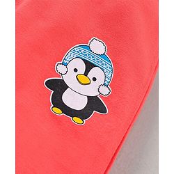 Babyhug Full Length Lounge Pant Penguin Print Pack of 2 - Blue Red