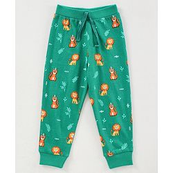 Babyhug Full Length Lounge Pant Animal Print Pack of 2 - Orange Green
