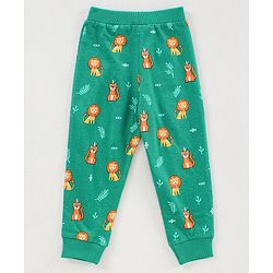 Babyhug Full Length Lounge Pant Animal Print Pack of 2 - Orange Green