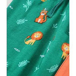 Babyhug Full Length Lounge Pant Animal Print Pack of 2 - Orange Green