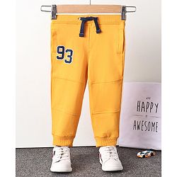 Babyhug Full Length Loungepants Numerical Print - Yellow