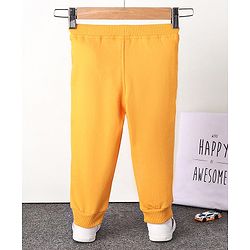 Babyhug Full Length Loungepants Numerical Print - Yellow