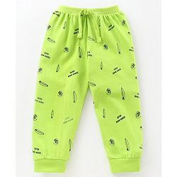 Babyhug Full Length Lounge Pant Multi Print Pack of 2 - Green Blue