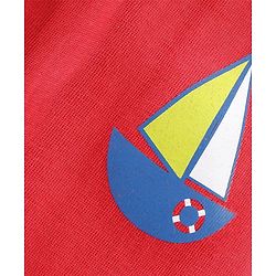 Babyhug Full Length Lounge Pants Boat Print Pack of 2 - Grey Red