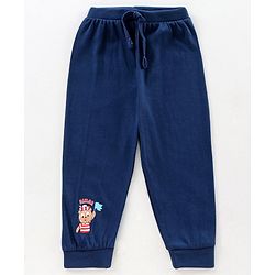 Babyhug Full Length Ribbed Waist Knit Lounge Pant Pack of 2 - Blue Red