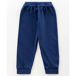 Babyhug Full Length Ribbed Waist Knit Lounge Pant Pack of 2 - Blue Red
