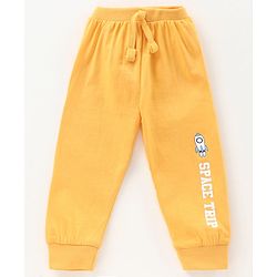 Babyhug Full Length Loungepants Fox & Space Print Pack Of 2 - Blue Yellow