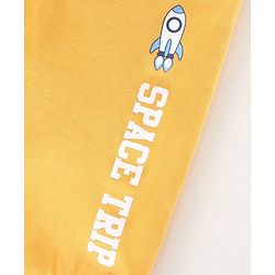 Babyhug Full Length Loungepants Fox & Space Print Pack Of 2 - Blue Yellow